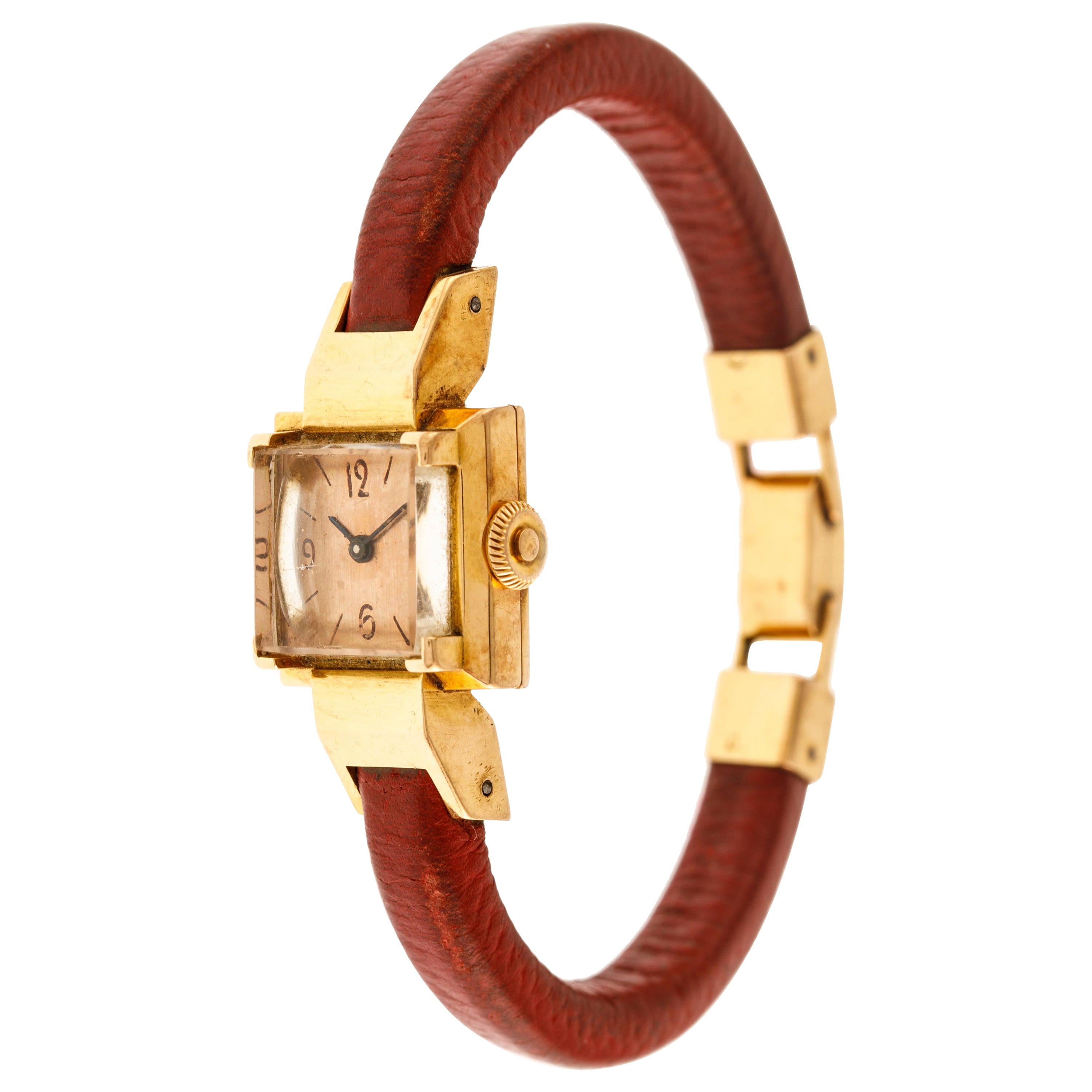 Universal Genève Retailed by Hermès Wrist Watch 18 Carat Yellow Gold For Sale