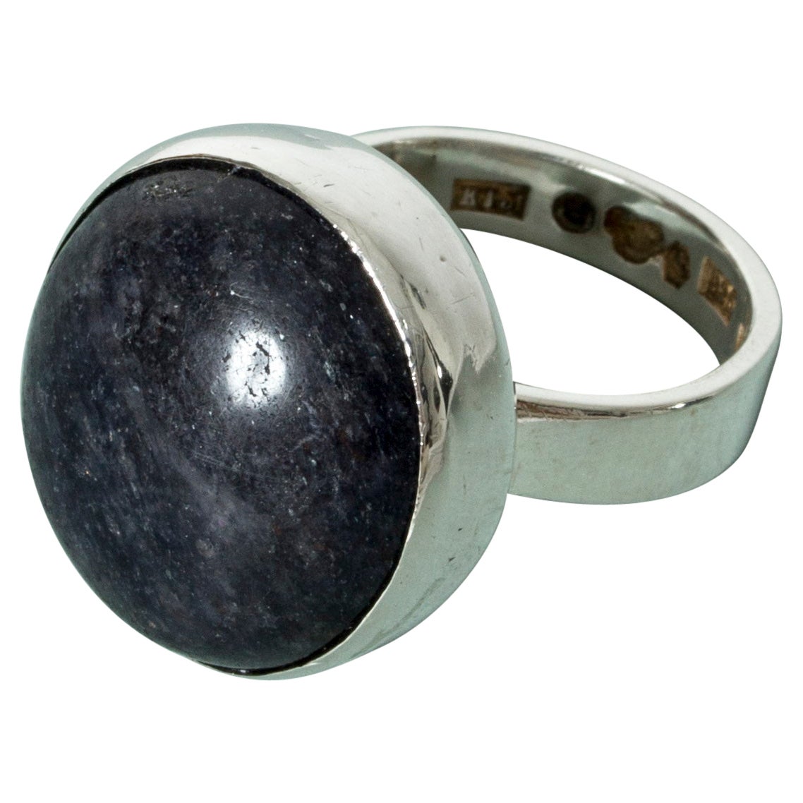 Silver and Sodalite Ring by Cecilia Johansson For Sale