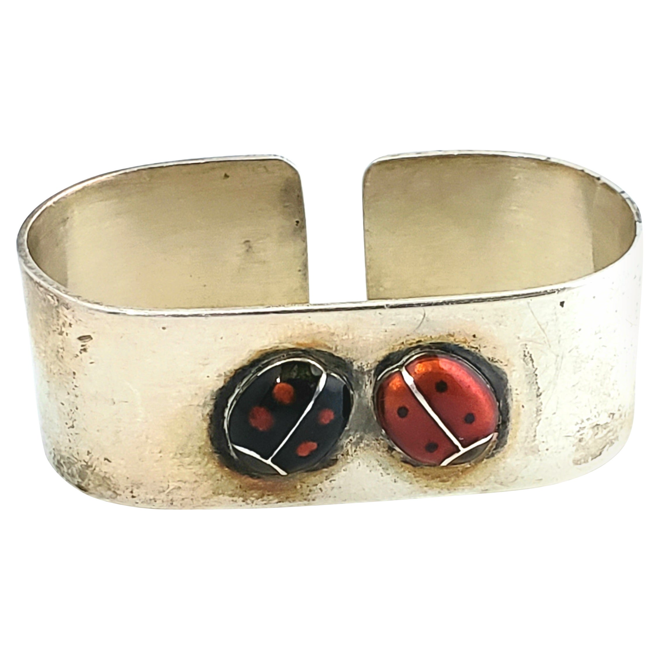 Anton Michelsen, bague de serviette en argent sterling pour enfant Ladybug, Danemark