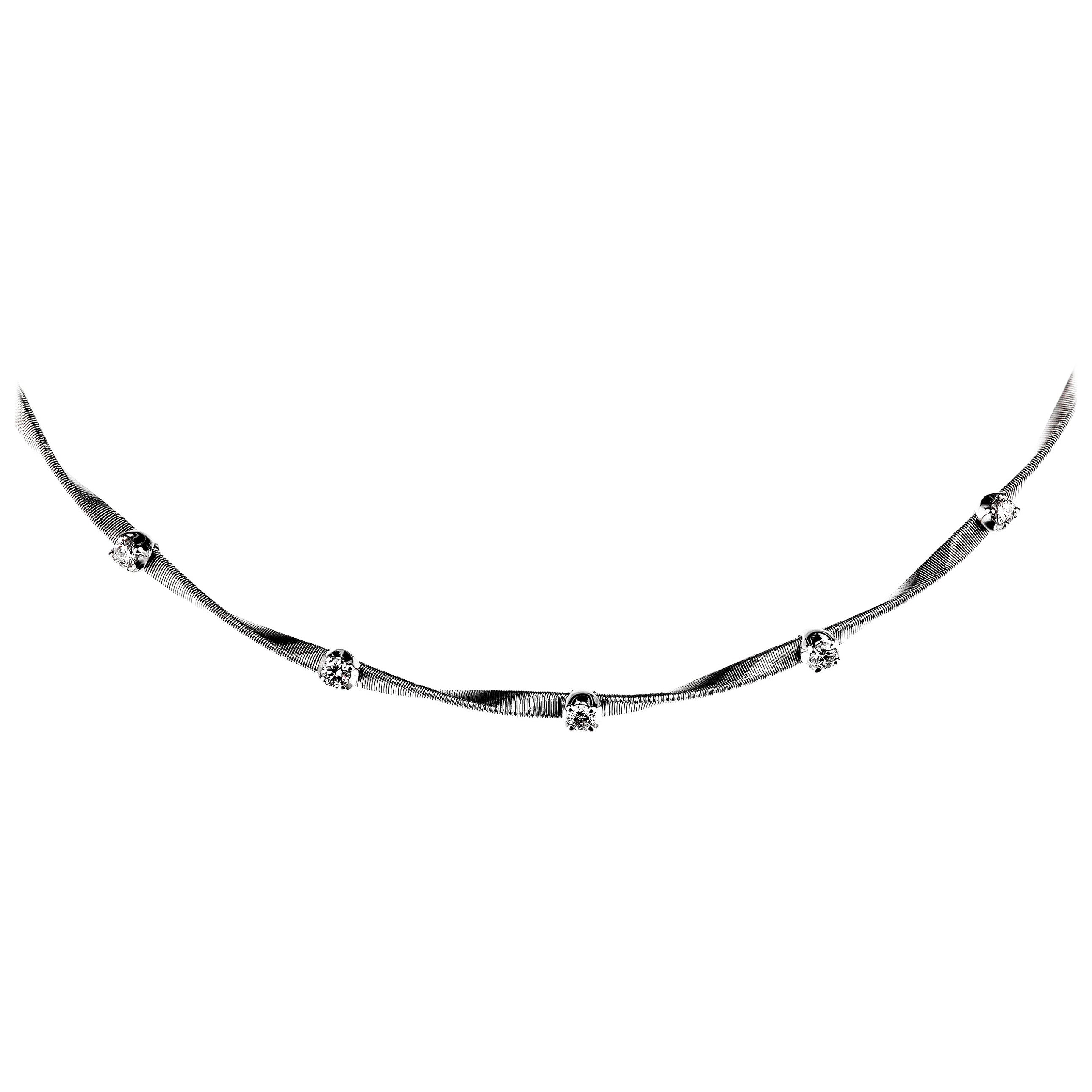 Marco Bicego “Marrakech” Diamond Necklace in 18 Carat White Gold