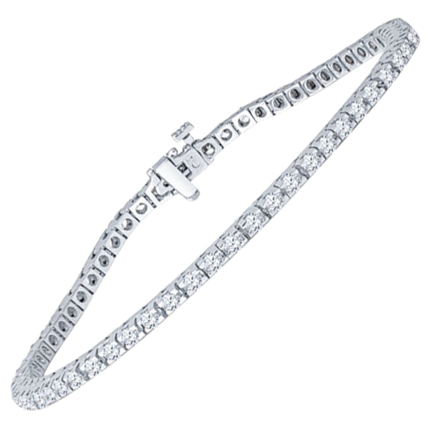 10.00 Ct Emerald Cut Diamond Womens Tennis Bracelet 14K White Gold Over 7" 