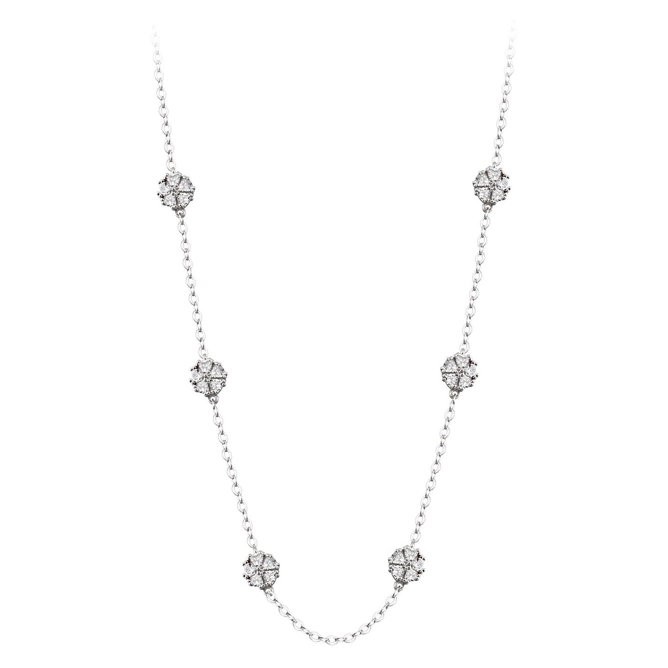 Delicate Blossom Chain Necklace For Sale