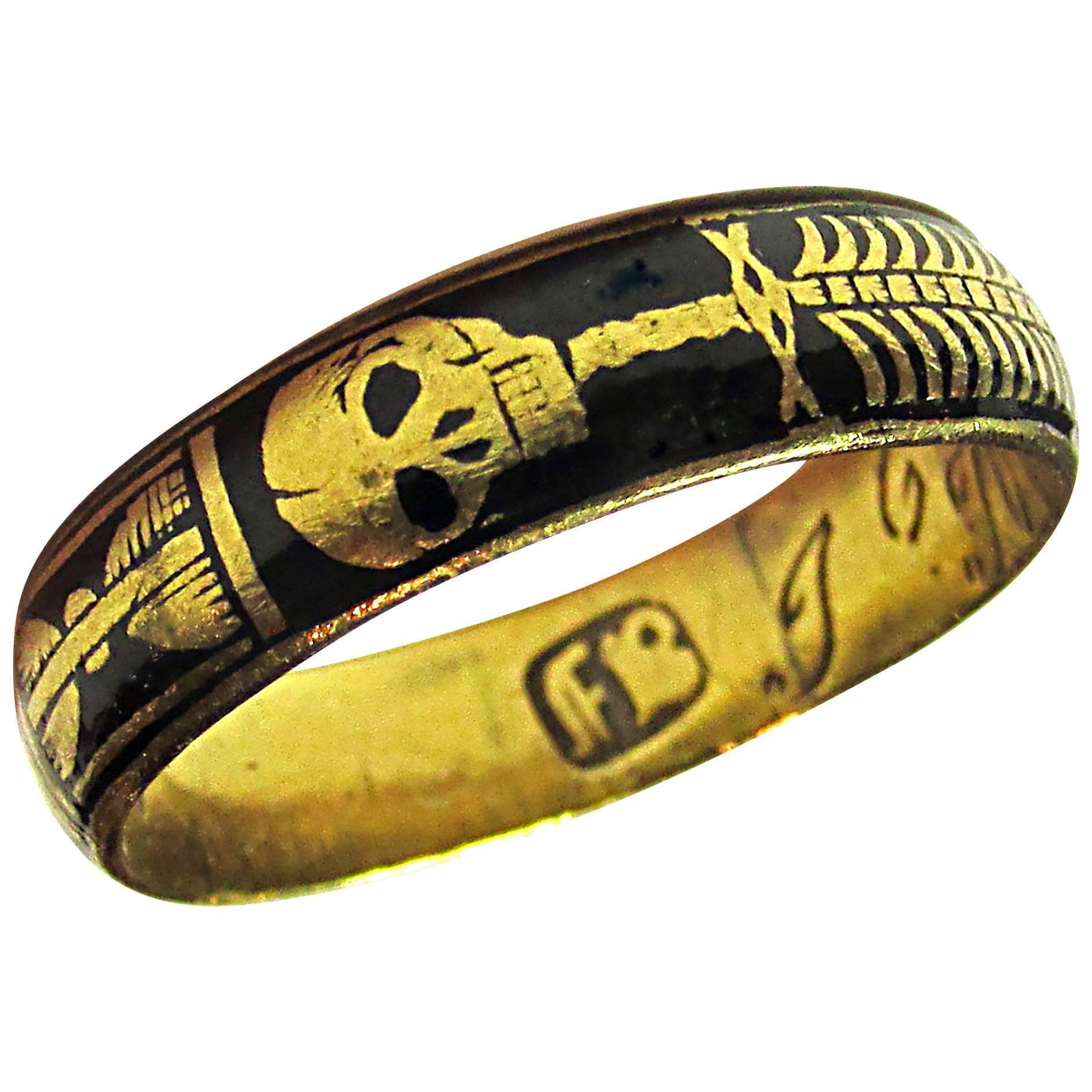 Antique Gold Skeleton Ring