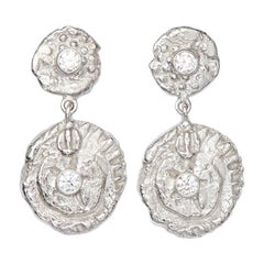 Susan Lister Locke "Seaquin" and “Sea Star” Drop Earrings in 18kt White Gold