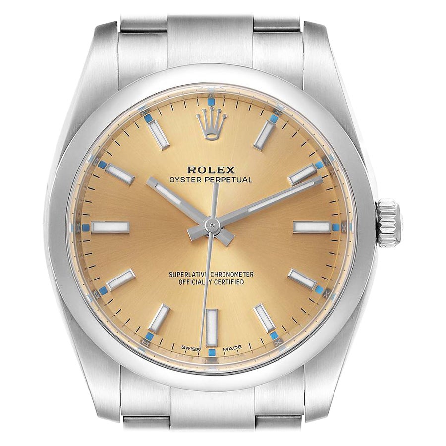Rolex Oyster Perpetual White Grape Dial Steel Mens Watch 114200 For Sale