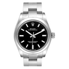 Rolex Midsize Black Dial Automatic Steel Ladies Watch 277200 Unworn