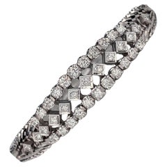 Klassisches Design 18K Weißgold 1ct Diamant-Armband