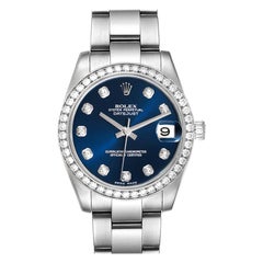 Rolex Datejust Midsize 31 Steel White Gold Diamond Ladies Watch 178384