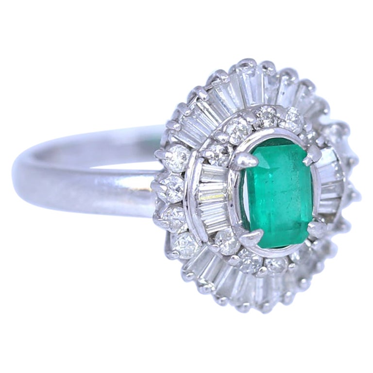 Platinum Diamonds Baguettes Emerald Ring, 2010