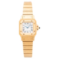 Retro Cartier Santos Galbee 18 Karat Gold Model W20010C5