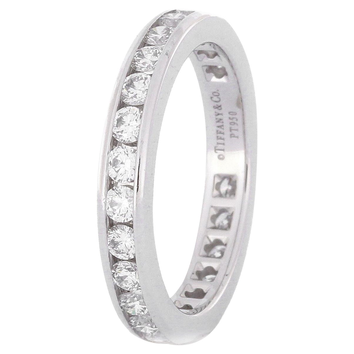 1.0 Quilate Diamante Platino Tiffany Anillo Eternidad Anillo de Novia en venta