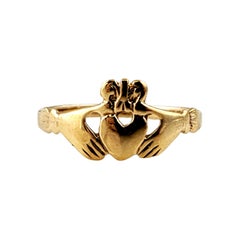 14K Yellow Gold Claddagh Ring