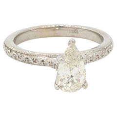 Vintage EGL USA 14K WG New 1.26CT G-SI1 Diamond Wedding/engagement Ring