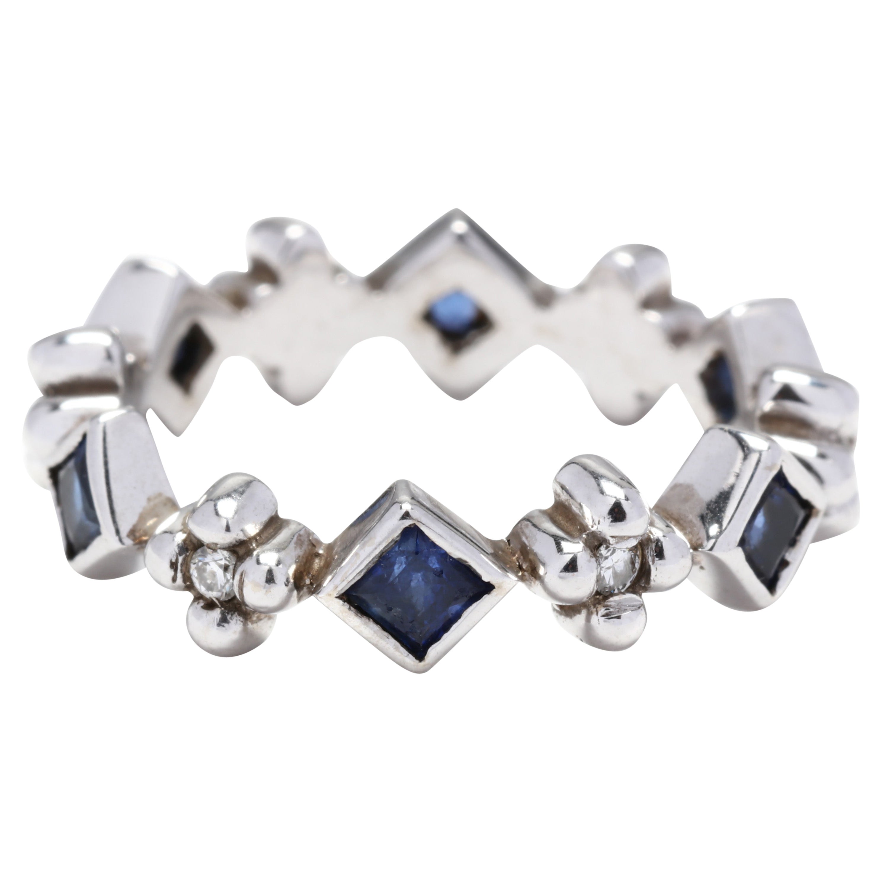 Burdeen's Magnificent Oval Pink Sapphire Diamond Halo Eternity Band For