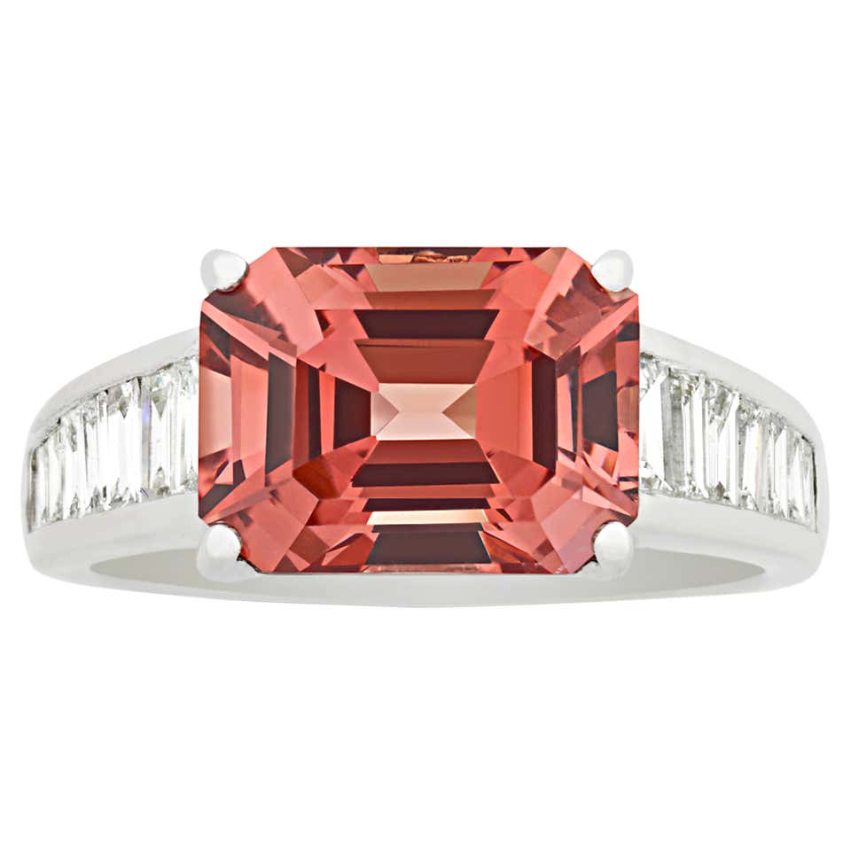 Spinal Rings Design Fiery Orange Spinel Ring at 1stDibs