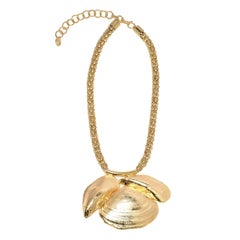 Gold Plated Sea Mermaid Shell Mussels Necklace