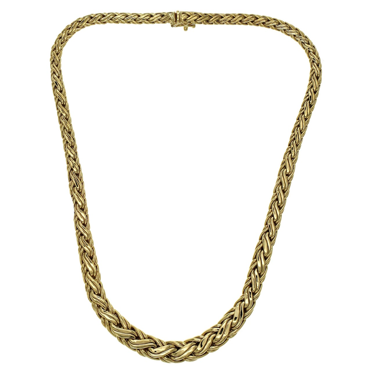Tiffany & Co. 18k Yellow Gold Graduated Braided Necklace