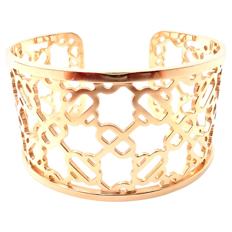 Hermes Chaine d'Ancre Passerelle Cuff Rose Gold Bangle Bracelet For Sale at  1stDibs