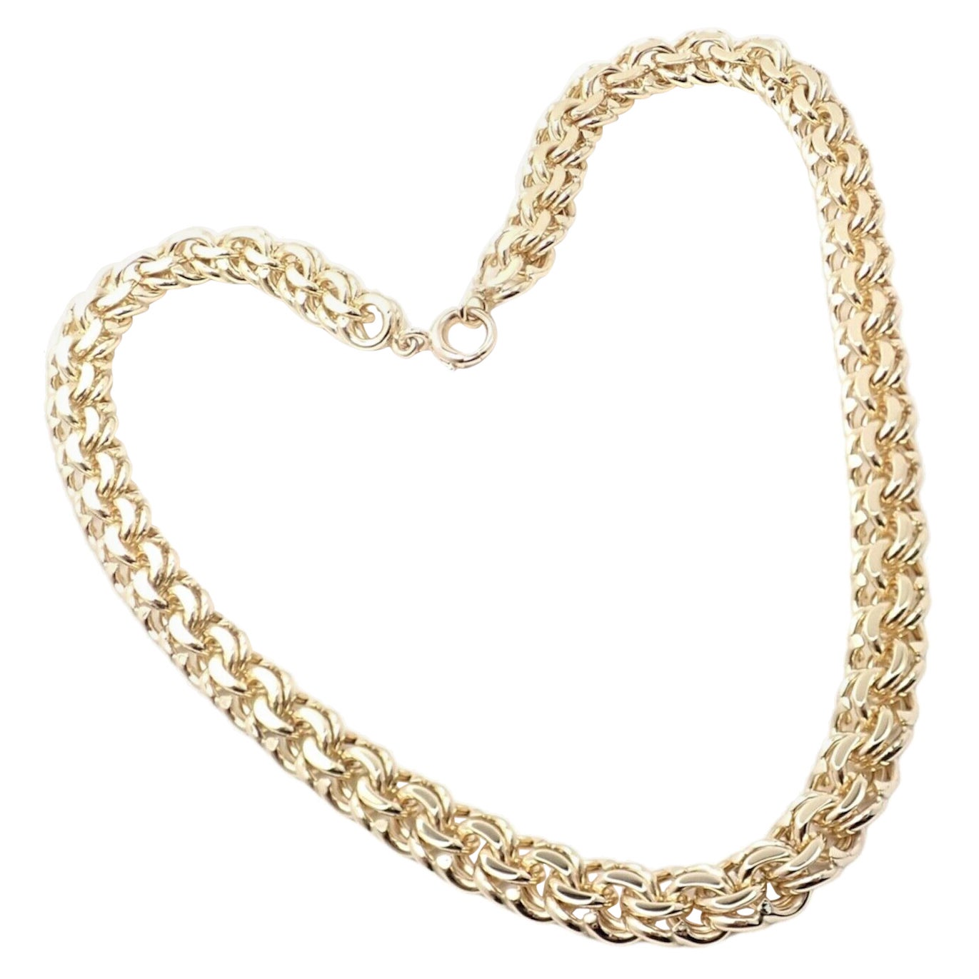 Vintage Tiffany & Co Link Yellow Gold Chain Necklace For Sale