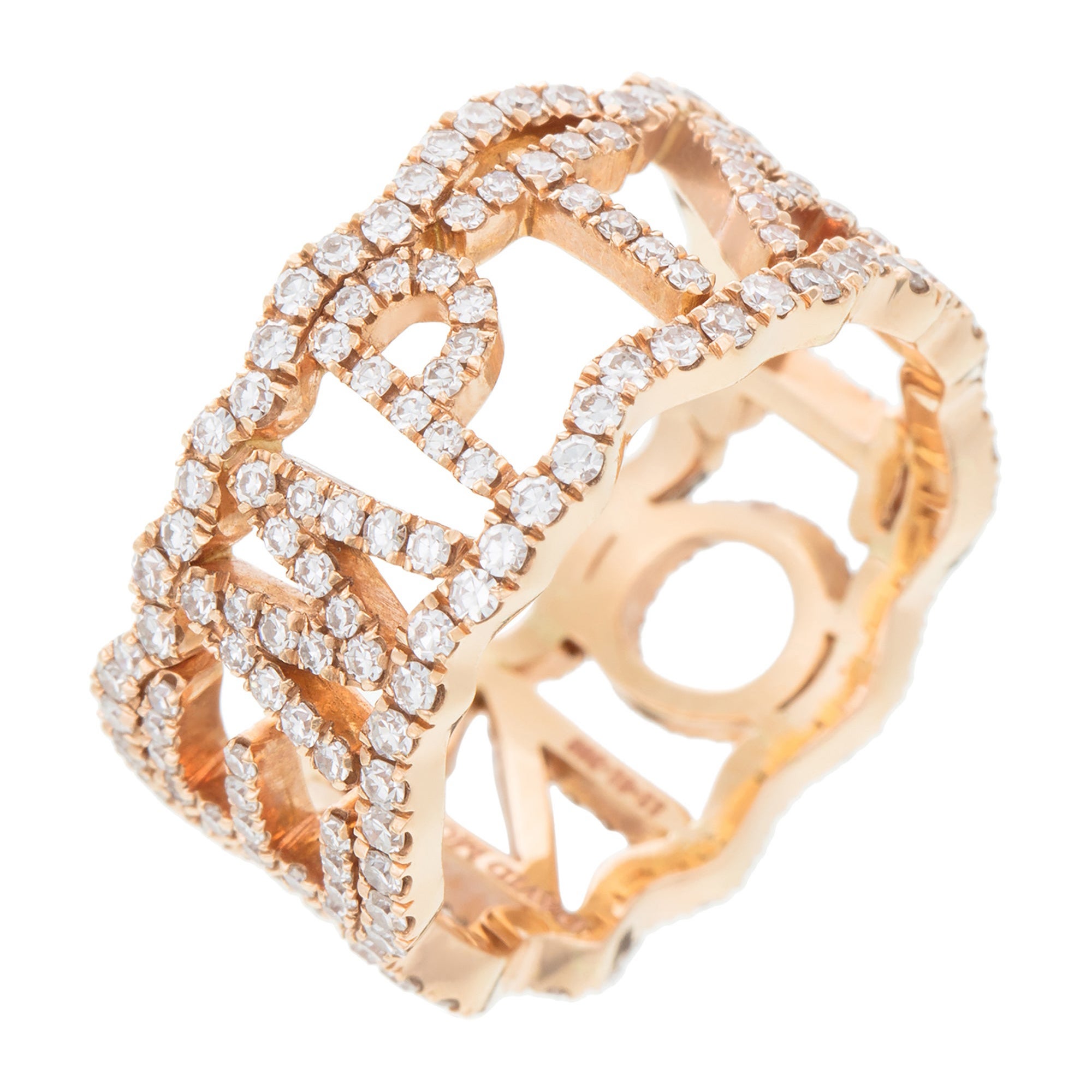 David Morris 18 Karat Rose Gold & Diamond 'Temptation' Ring For Sale