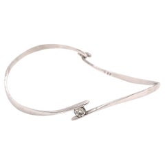 Bracciale a spirale in platino con diamante da 0,27 carati