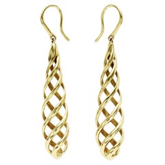 Tiffany & Co 18K Yellow Gold Picasso Venezia Luce Dangle Earrings