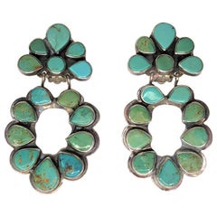 Vintage Oscar Betz Patasi Turquoise Dangle Earrings