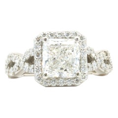 Platinum 2.01ct Radiant Cut Diamond Engagement Ring