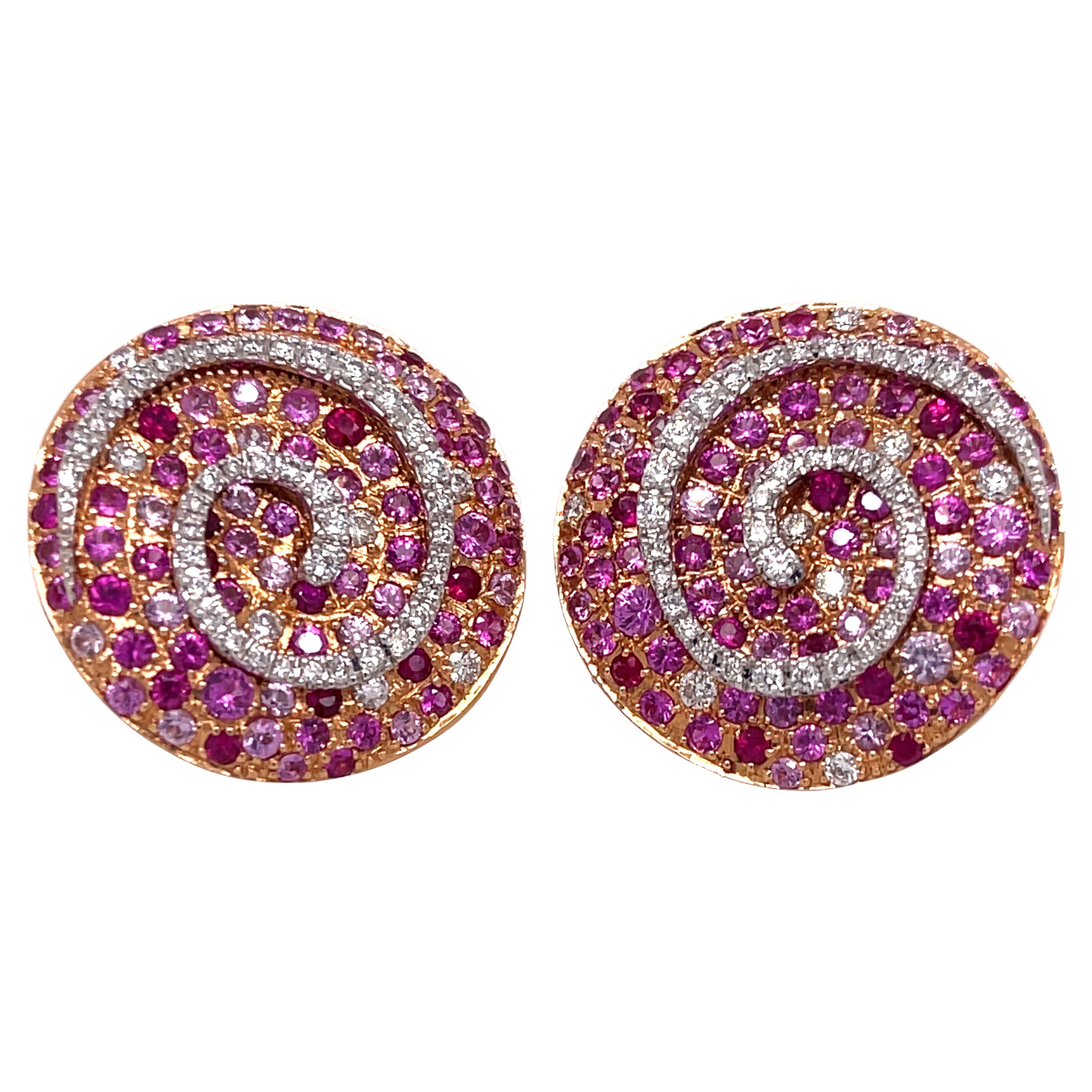 Ugo Cala Diamond, Ruby, and Sapphire 18K Earrings