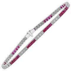 Ruby Tennis Bracelets
