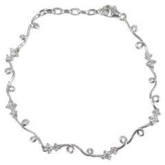 Bracelet en or blanc 18 carats avec diamants