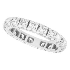 Vintage French 1.62Ct Diamond and White Gold Eternity Ring