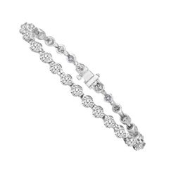 10.01 Carat Diamond Tennis Bracelet in 14k White Gold