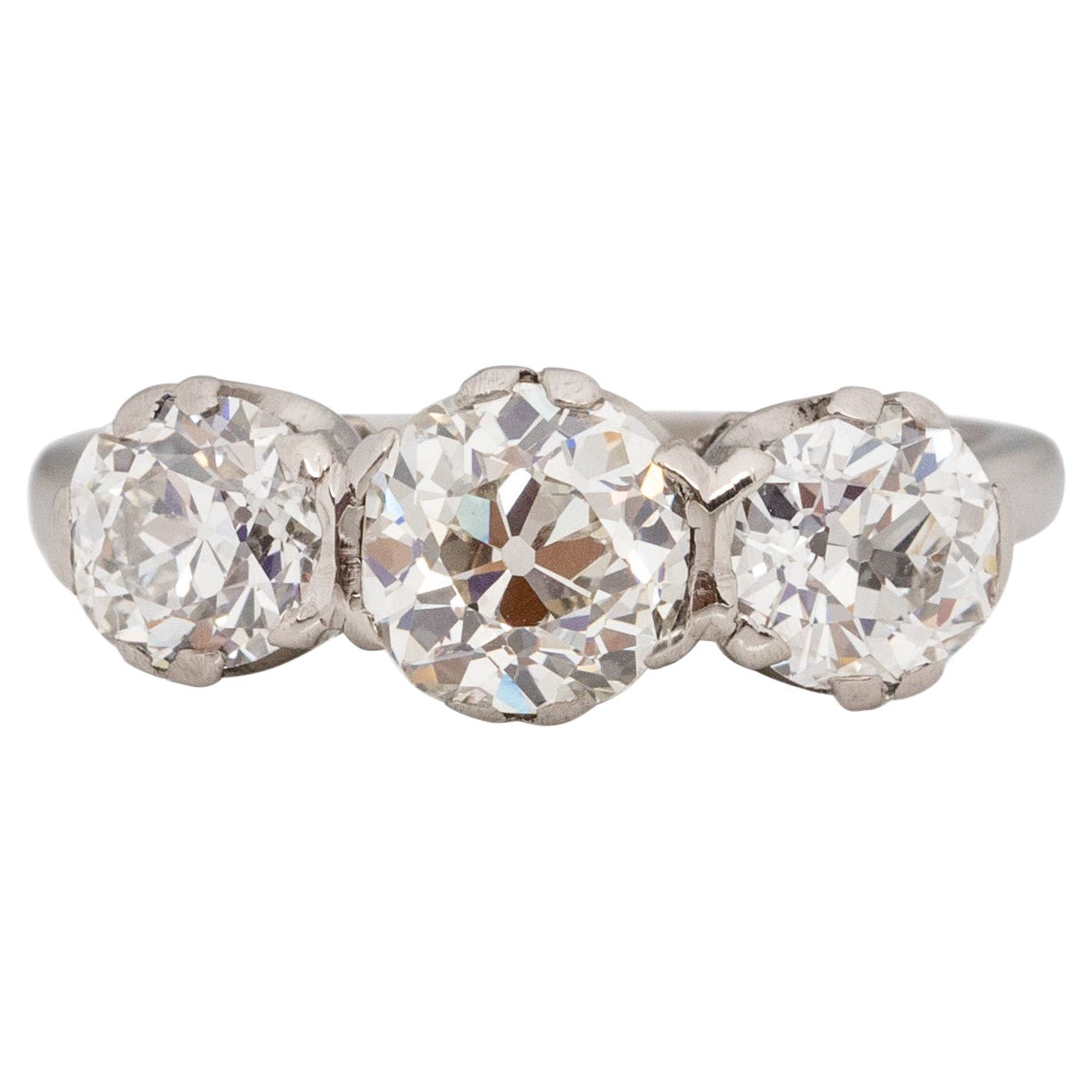 GIA Certified 1.08 Carat Art Deco Diamond Platinum Engagement Ring For Sale