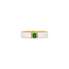 Emerald & Enamel Ring