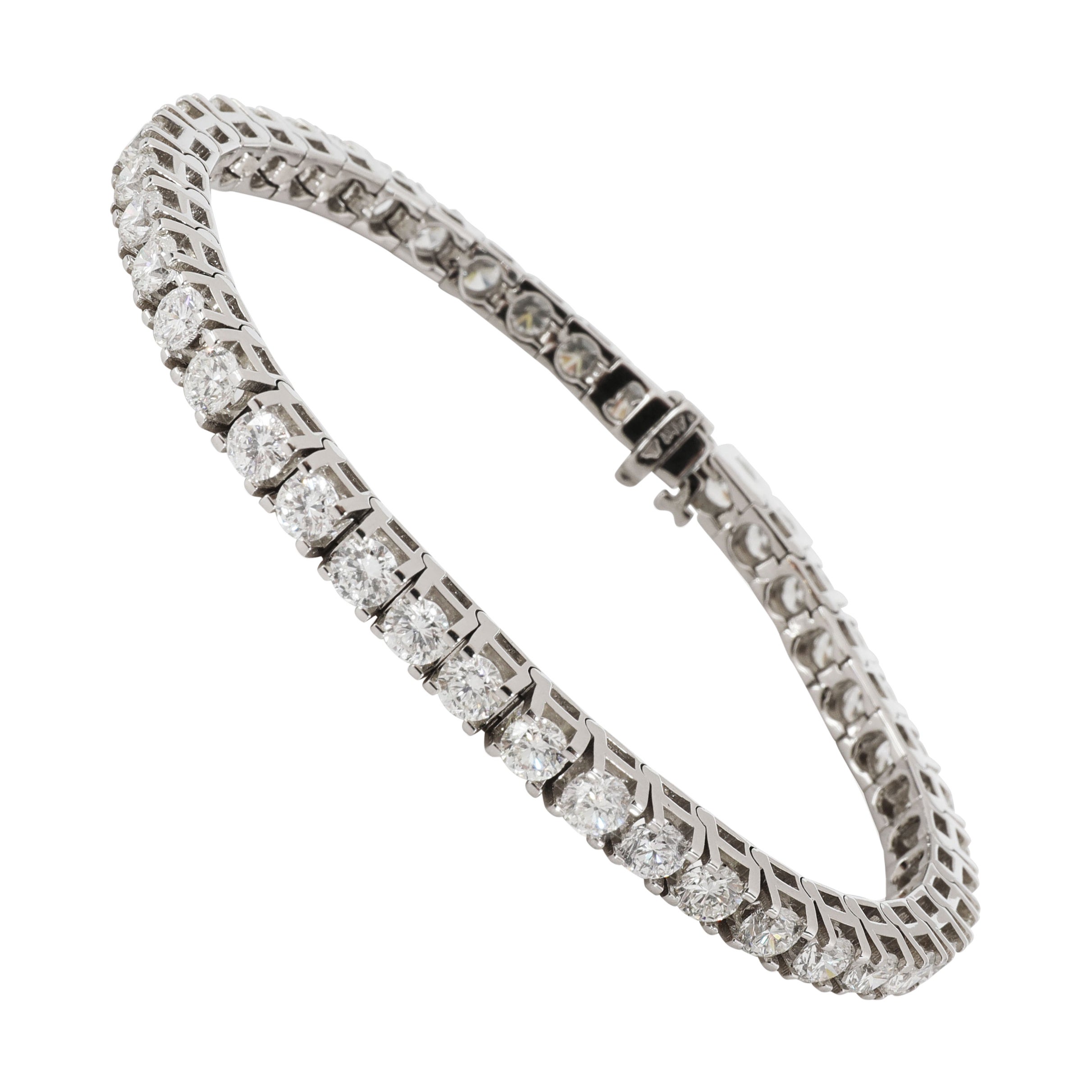 Diamond Tennis Bracelet in 14K White Gold 10.00 CTW 'H VS1'