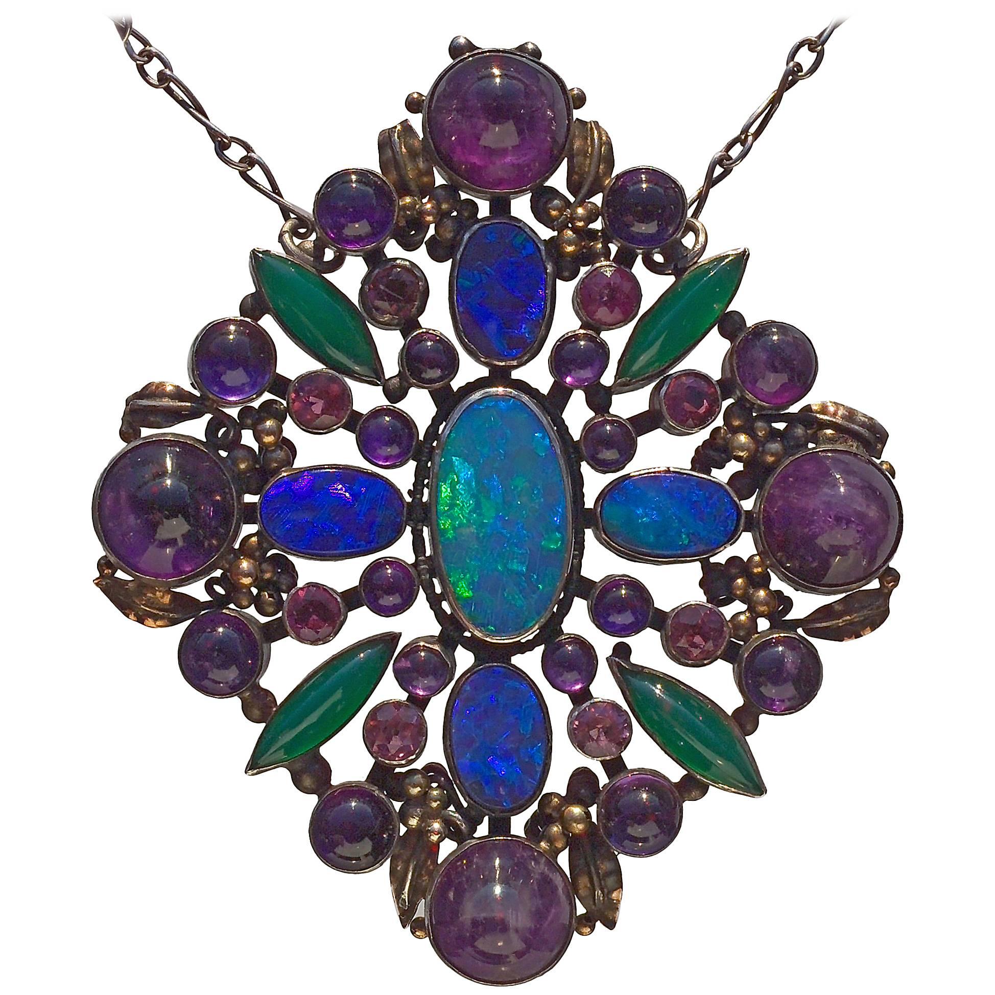 Attributed to Dorrie Nossiter Arts and Crafts Pendant