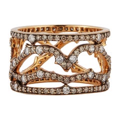 Diamond Ivy Band Ring in 14k Yellow Gold