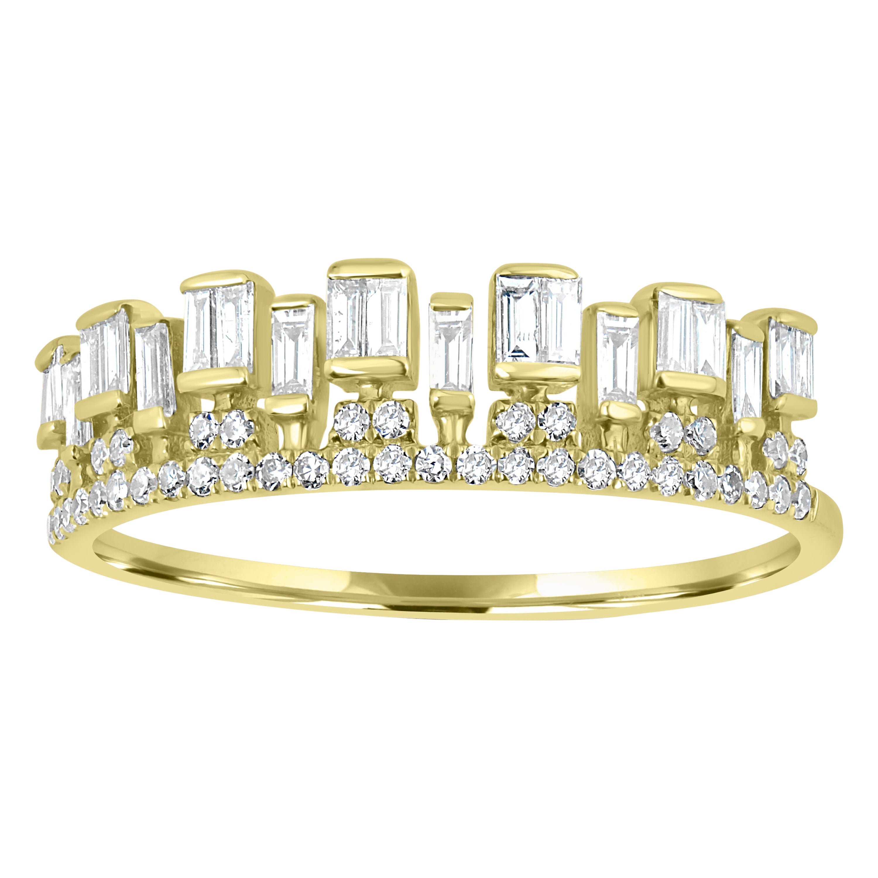 Luxle .40 Cttw Natural Diamond  Band Ring Size 6 in 14k Yellow Gold