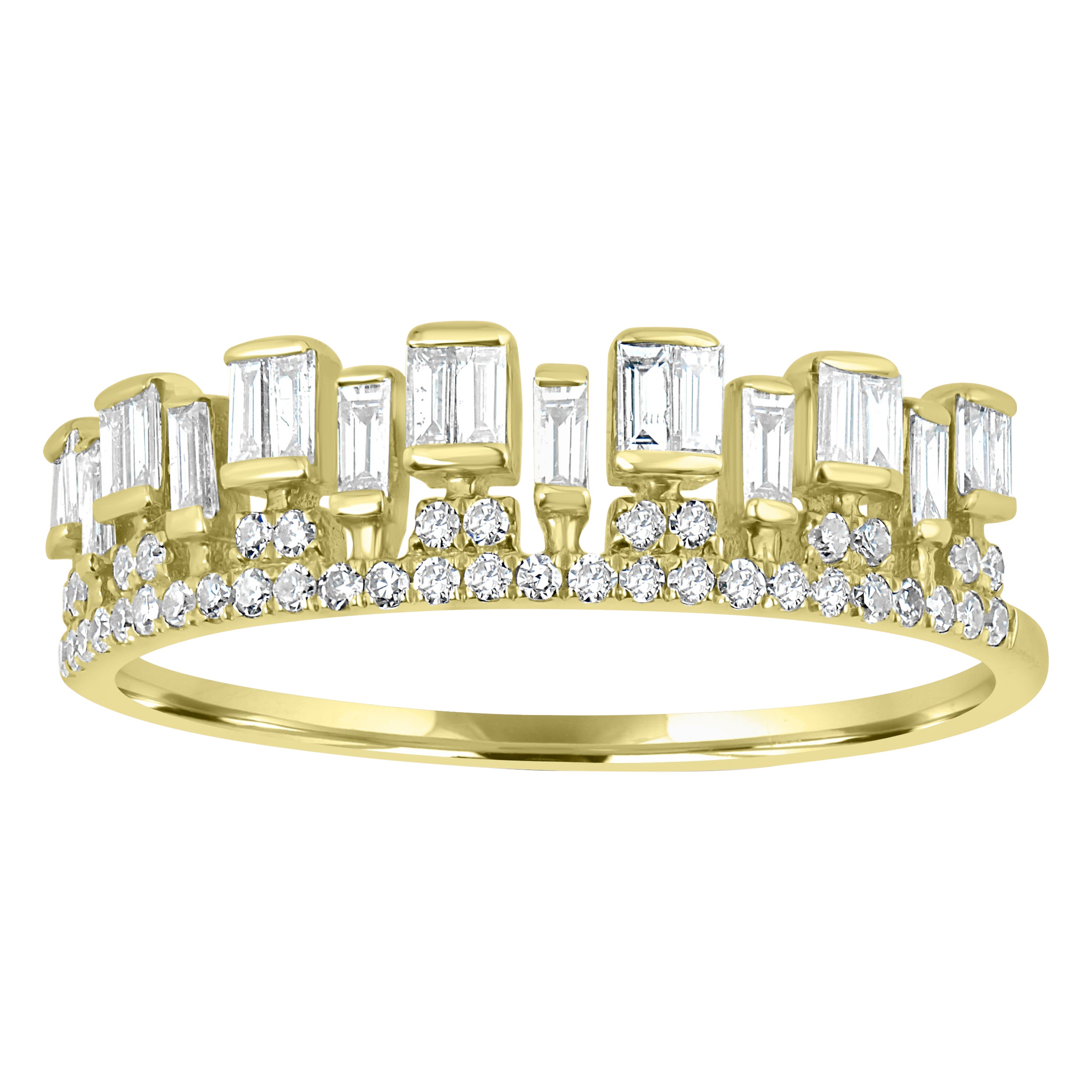 Luxle Diamond Engagement Band Ring in 14k Yellow Gold