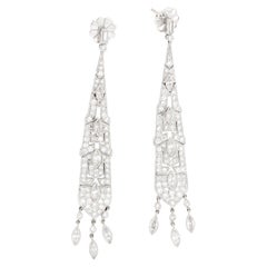 Pendientes de gota de diamante de 4.69 quilates