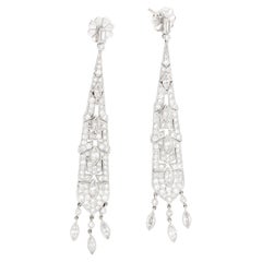 Boucles d'oreilles en goutte en diamants de 4,69 carats