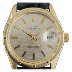 Mens Rolex Oyster Perpetual Date 1501 14k Solid Gold Automatic 1970s RA220
