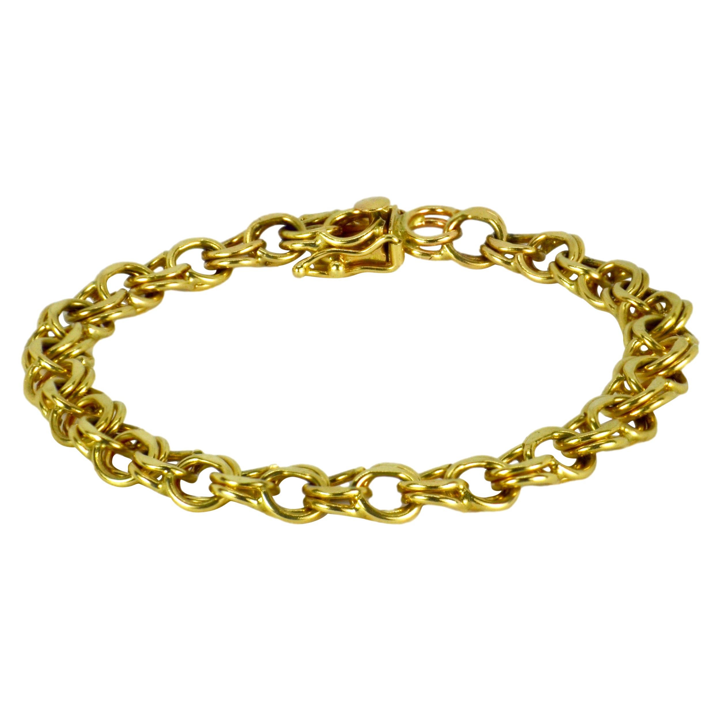 14K Yellow Gold Parallel Curb Link Bracelet