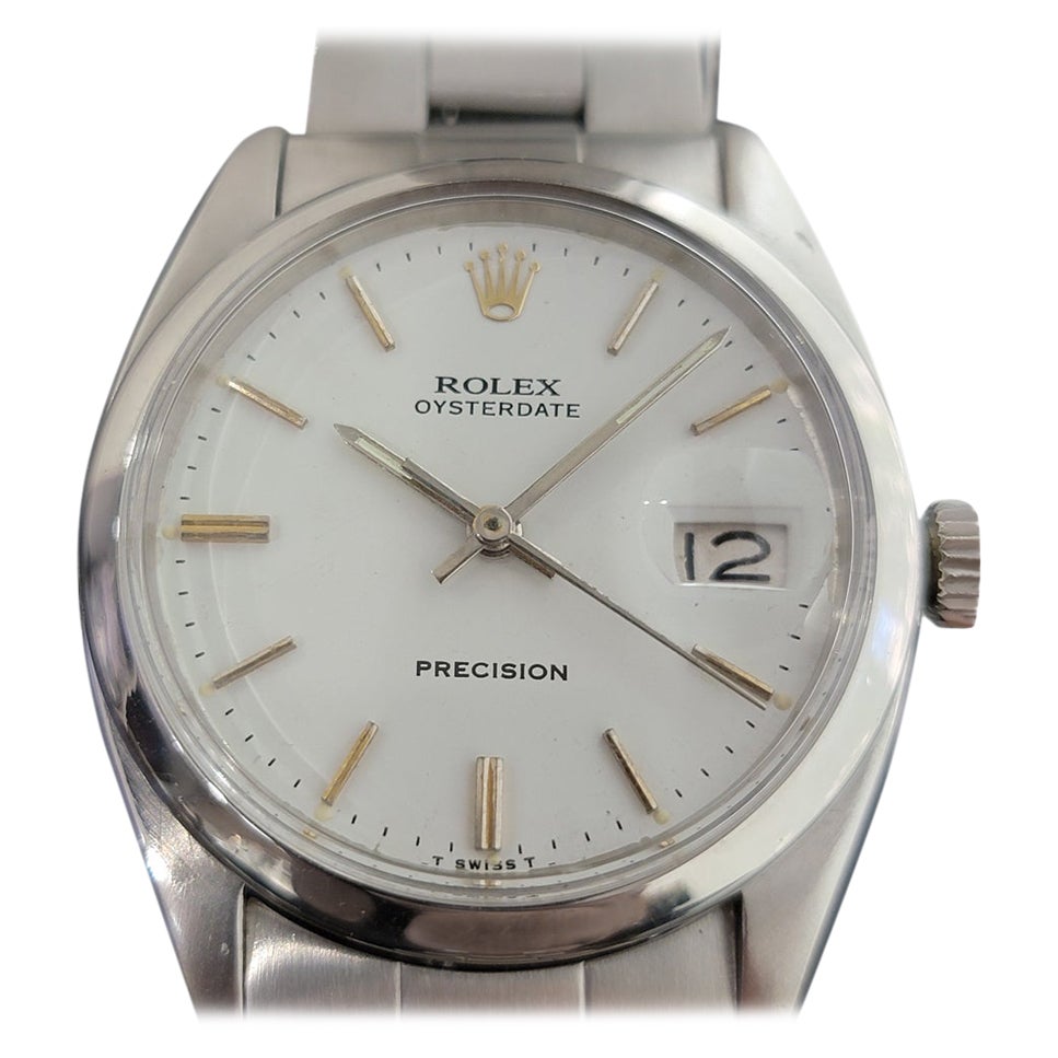 Mens Rolex Oysterdate Precision Ref 6494 Hand-Wind 1950s Vintage RA241 For  Sale at 1stDibs