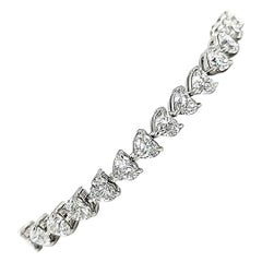 Heart Shape Diamond Tennis Bracelet with 13.53 Carats