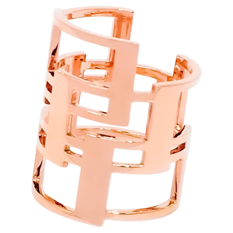 Customizable Geometric Ring in 18kt Gold by Mohamad Kamra For Sale at 1stDibs
