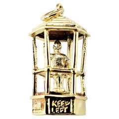 14 Karat Yellow Gold Bermuda Traffic Officer in Birdcage Charm