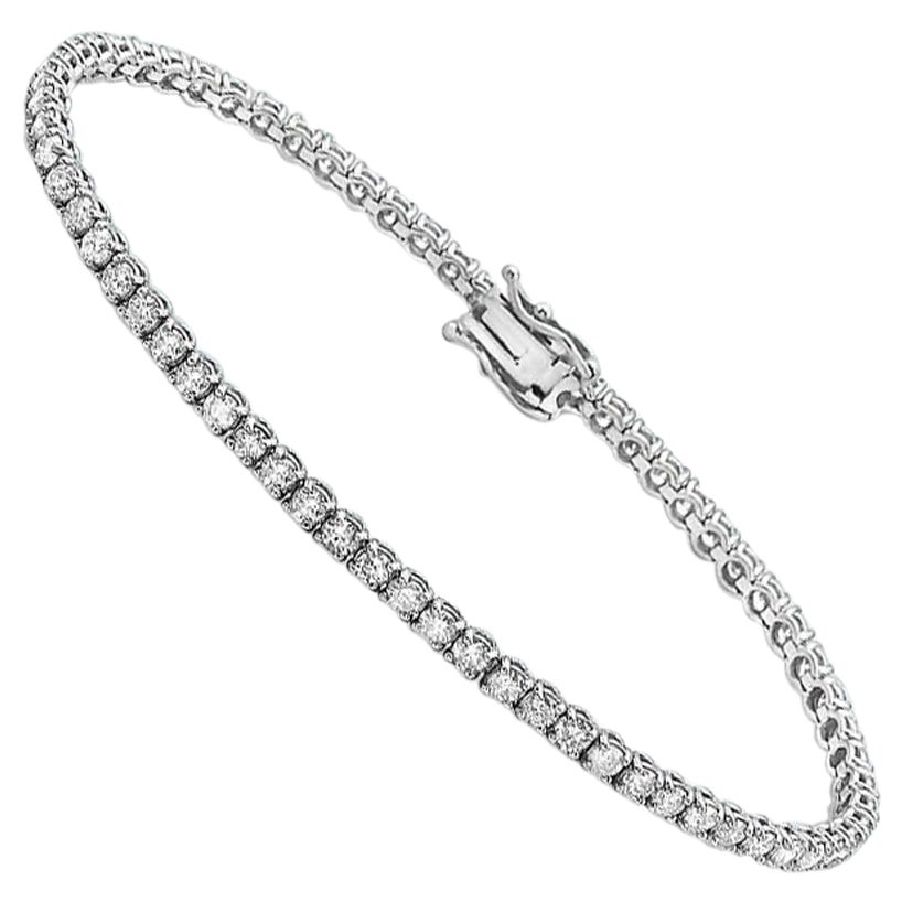 Capucelli '5,50ct. t.w.' Tennisarmband mit natürlichen Diamanten, 14k Gold, 4 Zacken