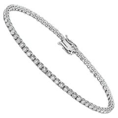 Capucelli Bracelet tennis à 4 griffes en or 14 carats avec diamants naturels de 6,00 carats poids total